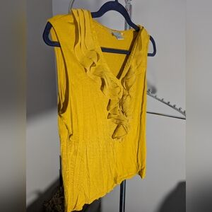 H&M Vibrant Yellow Ruffled Blouse